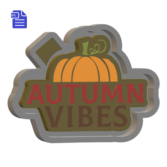 Autumn Vibes Silicone Mold Housing STL File - The Crafts and Glitter Shop