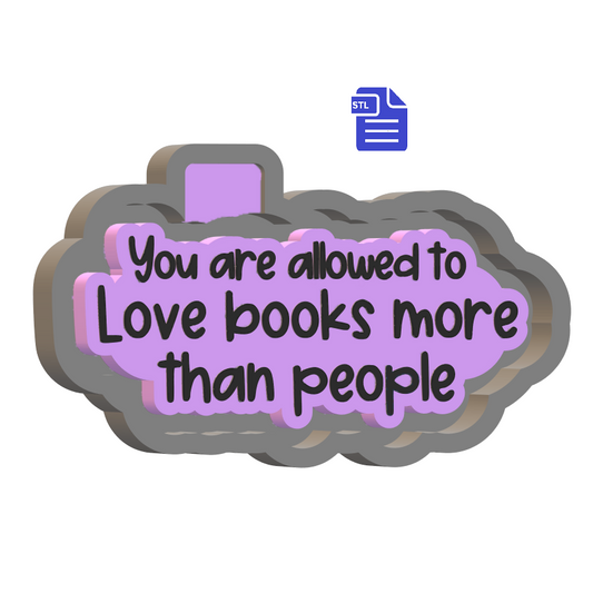 Love Books More Than People Silicone Mold Housing STL File - The Crafts and Glitter Shop