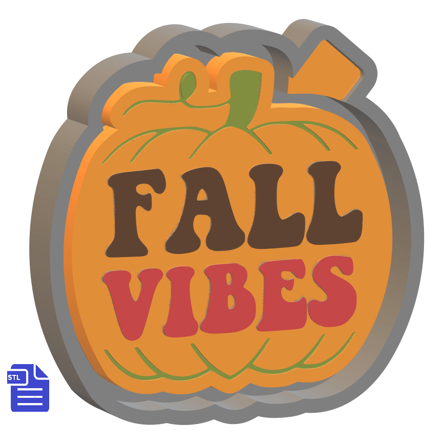 Fall Vibes Silicone Mold Housing STL File - The Crafts and Glitter Shop