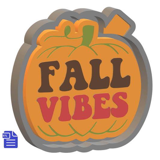 Fall Vibes Silicone Mold Housing STL File - The Crafts and Glitter Shop