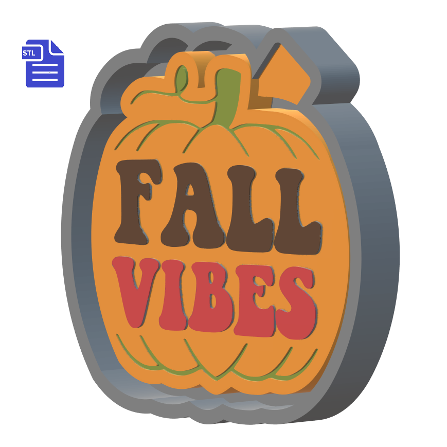 Fall Vibes Silicone Mold Housing STL File - The Crafts and Glitter Shop