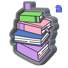 Load image into Gallery viewer, Stack of Books Silicone Mold Housing STL File