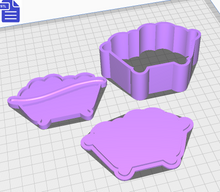 Load image into Gallery viewer, 3pc Bubble Bath Bath Bomb Mold STL File - for 3D printing - FILE ONLY