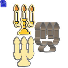 Load image into Gallery viewer, 3pc Candles Bath Bomb Mold STL File - for 3D printing - FILE ONLY