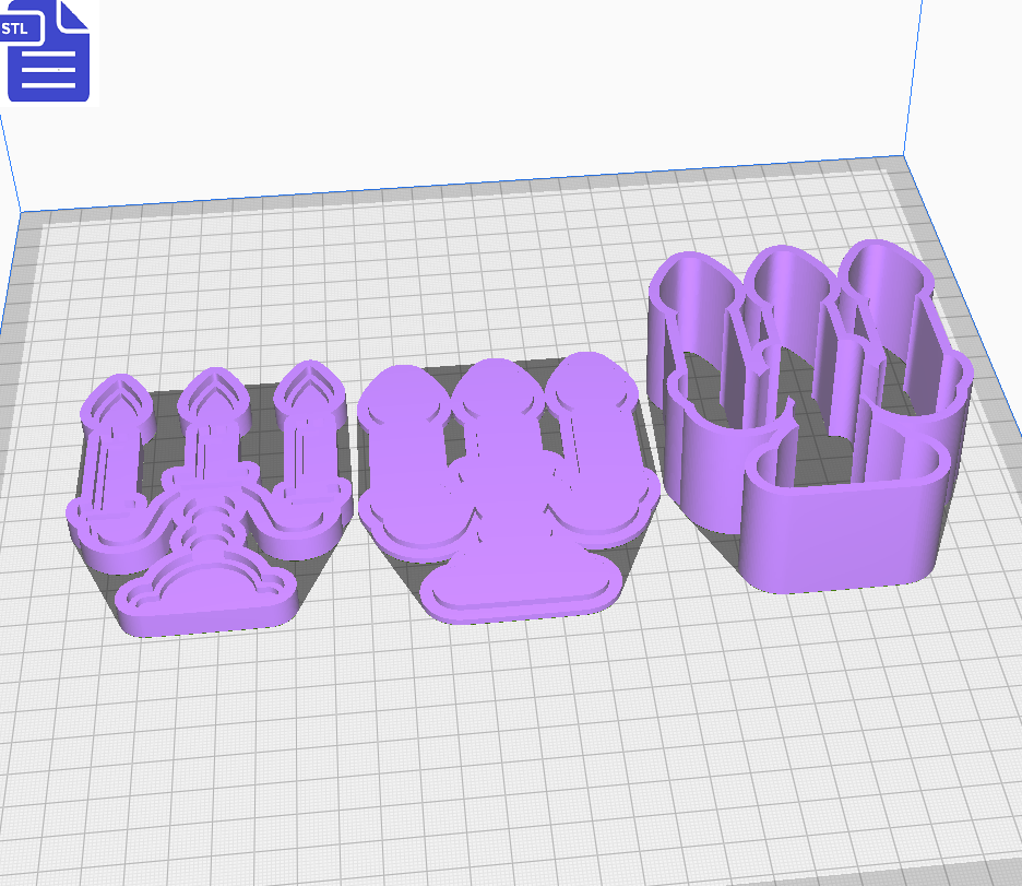 3pc Candles Bath Bomb Mold STL File - for 3D printing - FILE ONLY - The Crafts and Glitter Shop