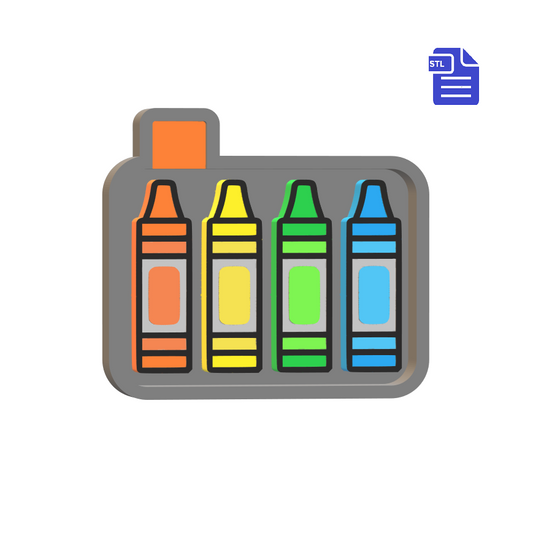 Crayons Silicone Mold Housing STL File - The Crafts and Glitter Shop