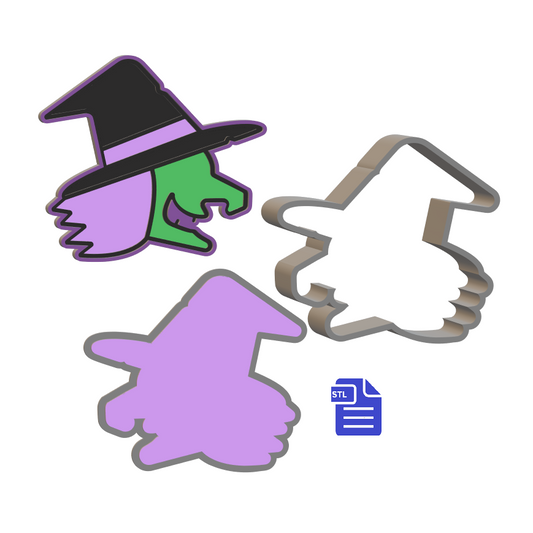 3pc Witch Bath Bomb Mold STL File - for 3D printing - FILE ONLY - The Crafts and Glitter Shop