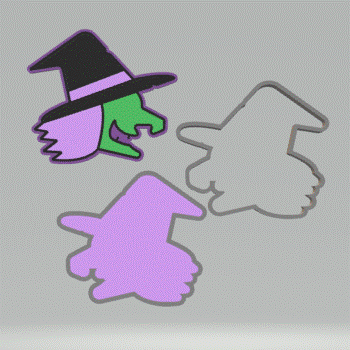 3pc Witch Bath Bomb Mold STL File - for 3D printing - FILE ONLY - The Crafts and Glitter Shop