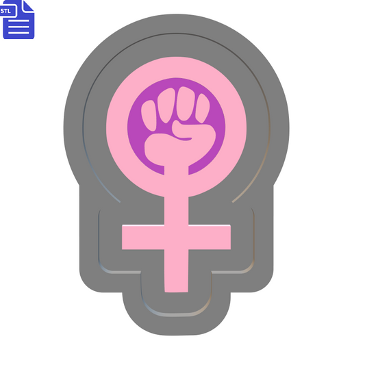 Feminism Symbol Silicone Mold Housing STL File - The Crafts and Glitter Shop