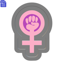 Load image into Gallery viewer, Feminism Symbol Silicone Mold Housing STL File