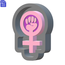 Load image into Gallery viewer, Feminism Symbol Silicone Mold Housing STL File