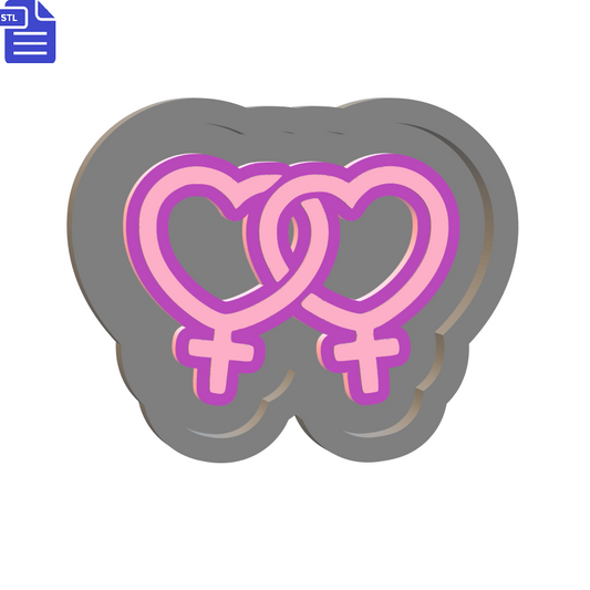 Lesbian Symbol Silicone Mold Housing STL File - The Crafts and Glitter Shop