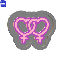 Load image into Gallery viewer, Lesbian Symbol Silicone Mold Housing STL File