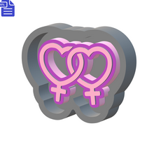 Load image into Gallery viewer, Lesbian Symbol Silicone Mold Housing STL File