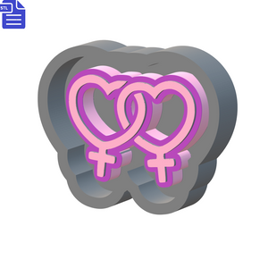 Lesbian Symbol Silicone Mold Housing STL File