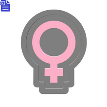 Load image into Gallery viewer, Female Symbol Silicone Mold Housing STL File