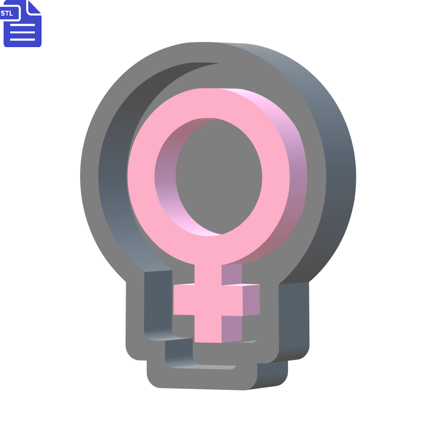 Female Symbol Silicone Mold Housing STL File - The Crafts and Glitter Shop