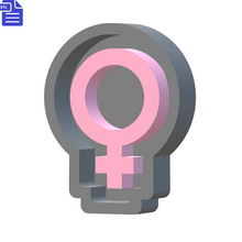 Load image into Gallery viewer, Female Symbol Silicone Mold Housing STL File