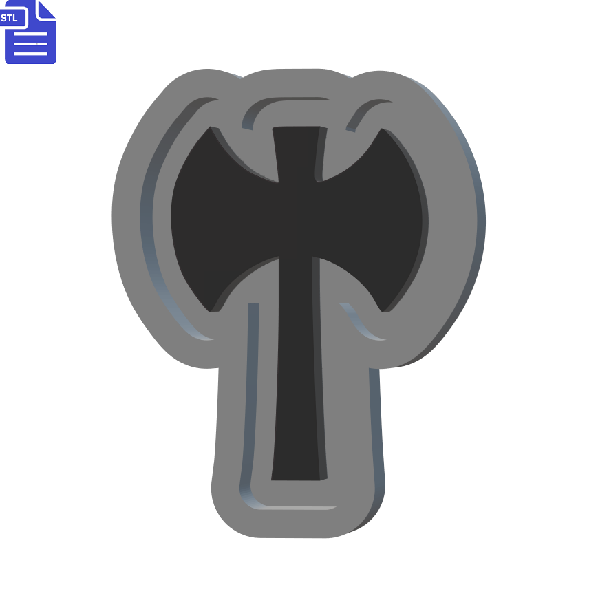 Labrys Double Axe Silicone Mold Housing STL File - The Crafts and Glitter Shop