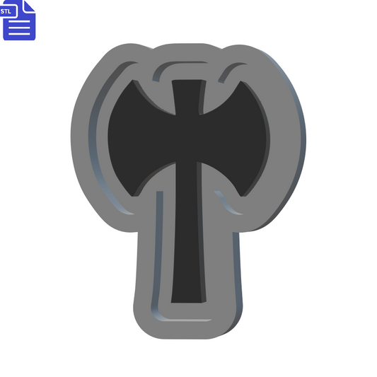 Labrys Double Axe Silicone Mold Housing STL File - The Crafts and Glitter Shop