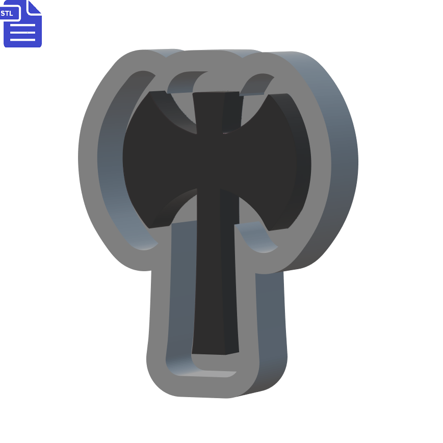 Labrys Double Axe Silicone Mold Housing STL File - The Crafts and Glitter Shop