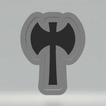 Labrys Double Axe Silicone Mold Housing STL File - The Crafts and Glitter Shop