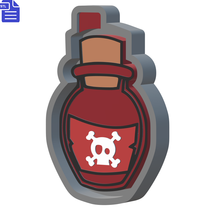 Poison Potion Silicone Mold Housing STL File - The Crafts and Glitter Shop