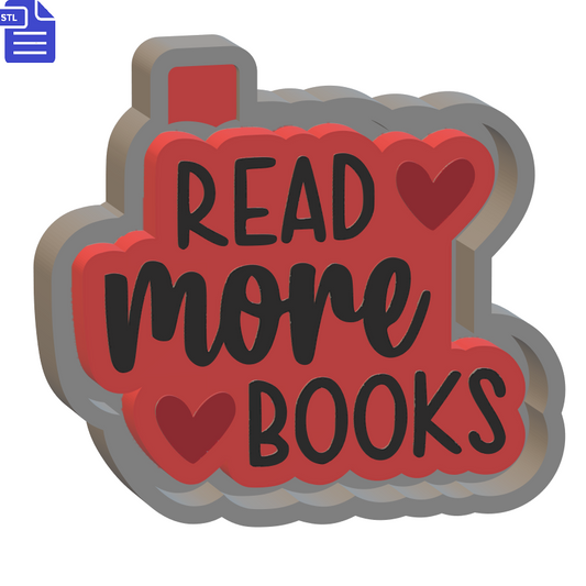 Read More Books Silicone Mold Housing STL File - The Crafts and Glitter Shop