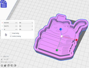 Sleeping Cat on Book Pile Silicone Mold Housing STL File