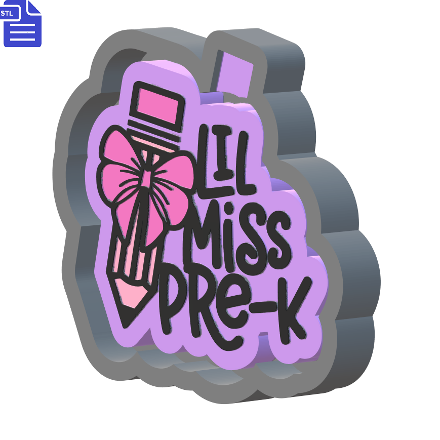 Lil Miss Pre-K Mold Housing STL File - The Crafts and Glitter Shop