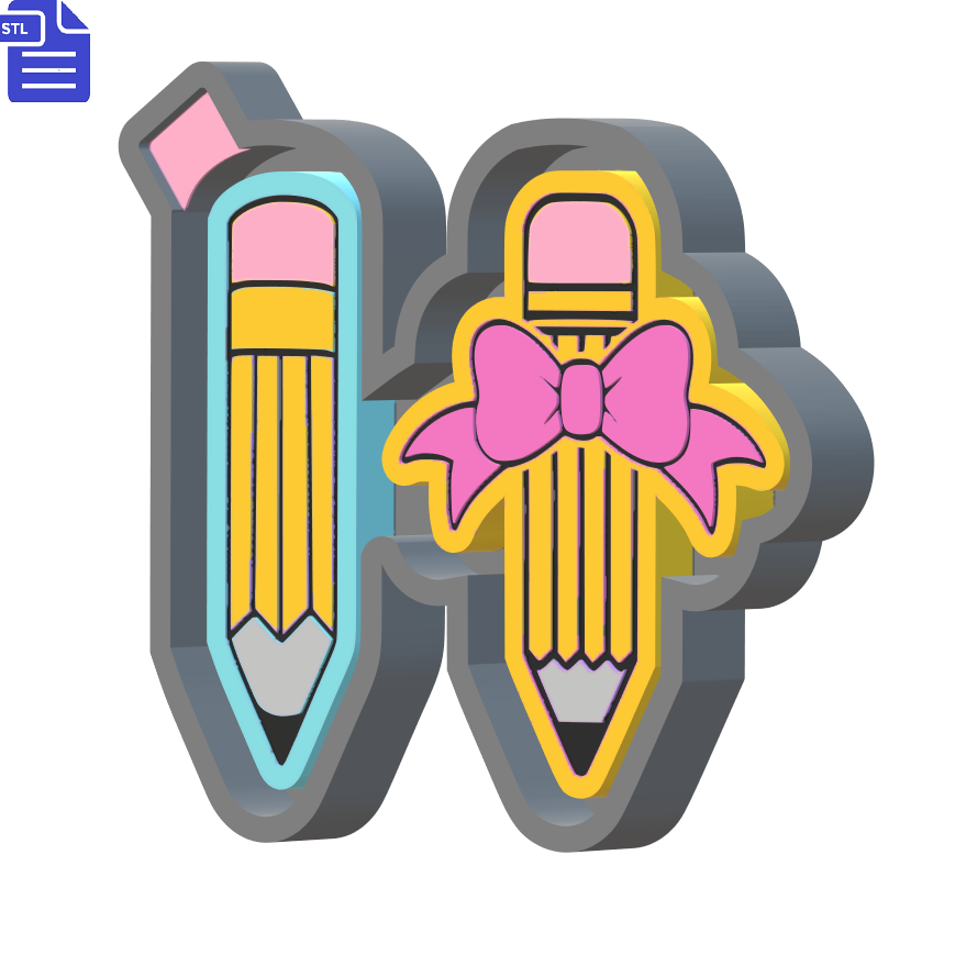 Pencils Mold Housing STL File - The Crafts and Glitter Shop