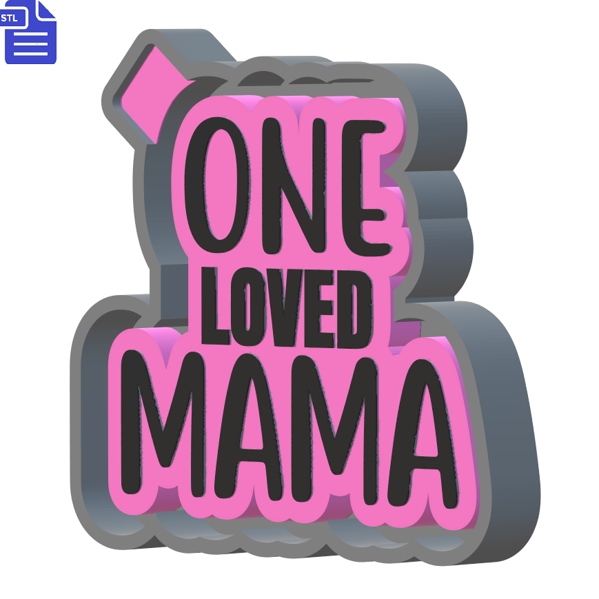 One Loved Mama Mold Housing STL File - The Crafts and Glitter Shop