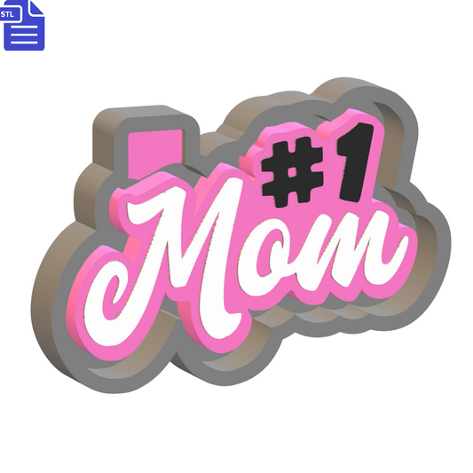 No 1 Mom Mold Housing STL File - The Crafts and Glitter Shop