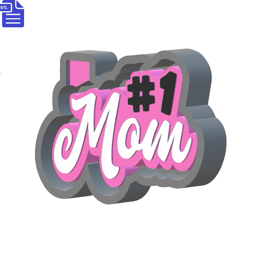 No 1 Mom Mold Housing STL File - The Crafts and Glitter Shop