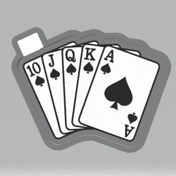 Poker Royal Flush Mold Housing STL File - The Crafts and Glitter Shop