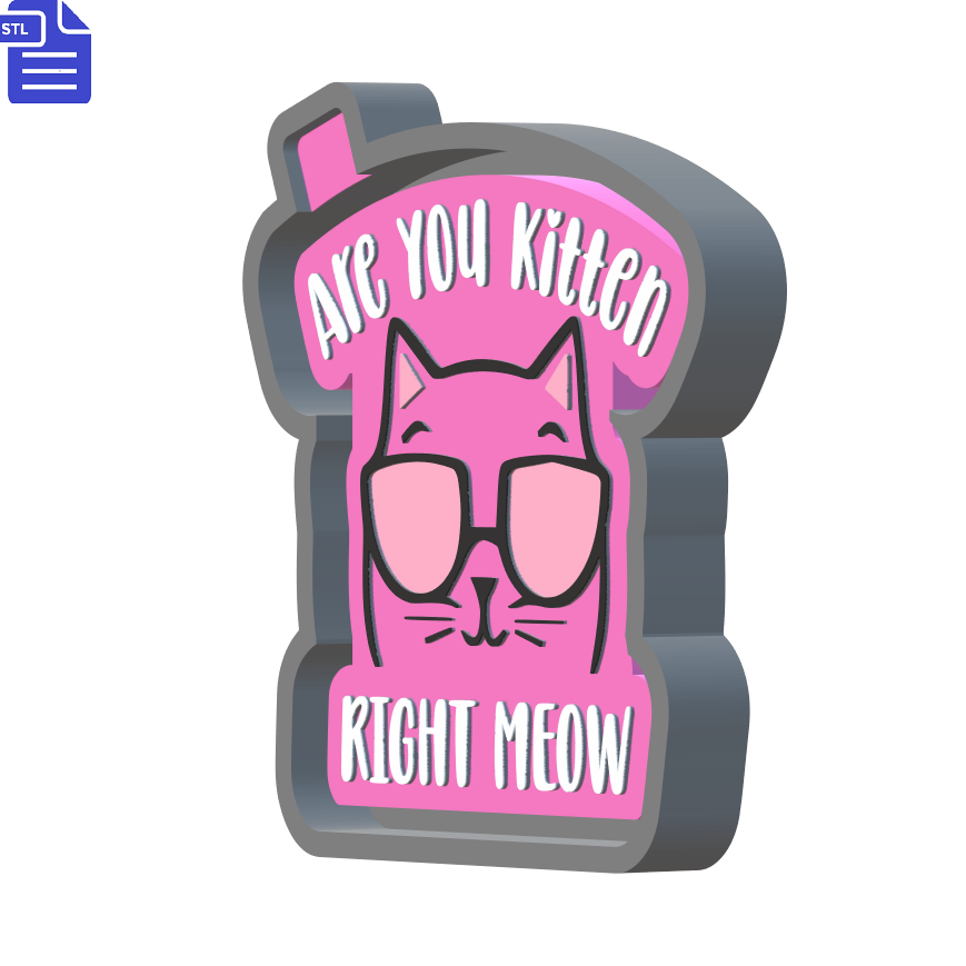 Are You Kitten Silicone Mold Housing STL File - The Crafts and Glitter Shop