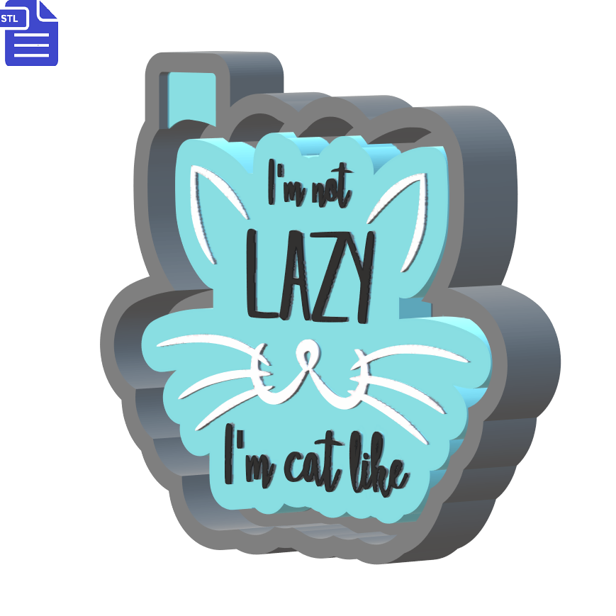 I'm Not Lazy Silicone Mold Housing STL File - The Crafts and Glitter Shop