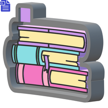 Load image into Gallery viewer, Stack of Books Silicone Mold Housing STL File