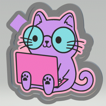 Study Cat Silicone Mold Housing STL File - The Crafts and Glitter Shop