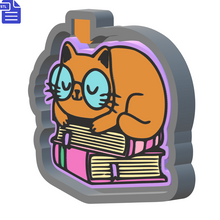 Load image into Gallery viewer, Sleeping Study Cat Silicone Mold Housing STL File