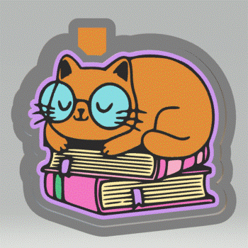Sleeping Study Cat Silicone Mold Housing STL File - The Crafts and Glitter Shop
