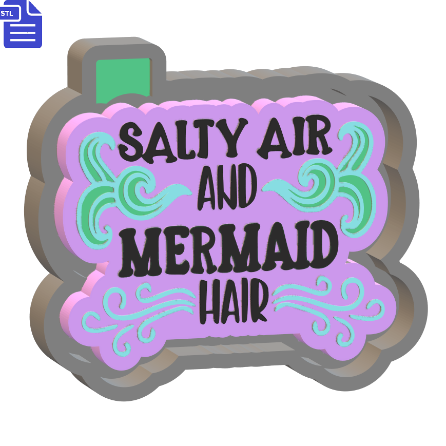 Mermaid Hair Silicone Mold Housing STL File - The Crafts and Glitter Shop