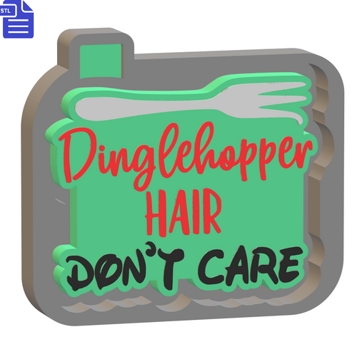 Dinglehopper Hair Silicone Mold Housing STL File