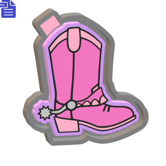 Cowboy Boots Silicone Mold Housing STL File - The Crafts and Glitter Shop