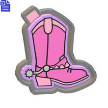 Load image into Gallery viewer, Cowboy Boots Silicone Mold Housing STL File