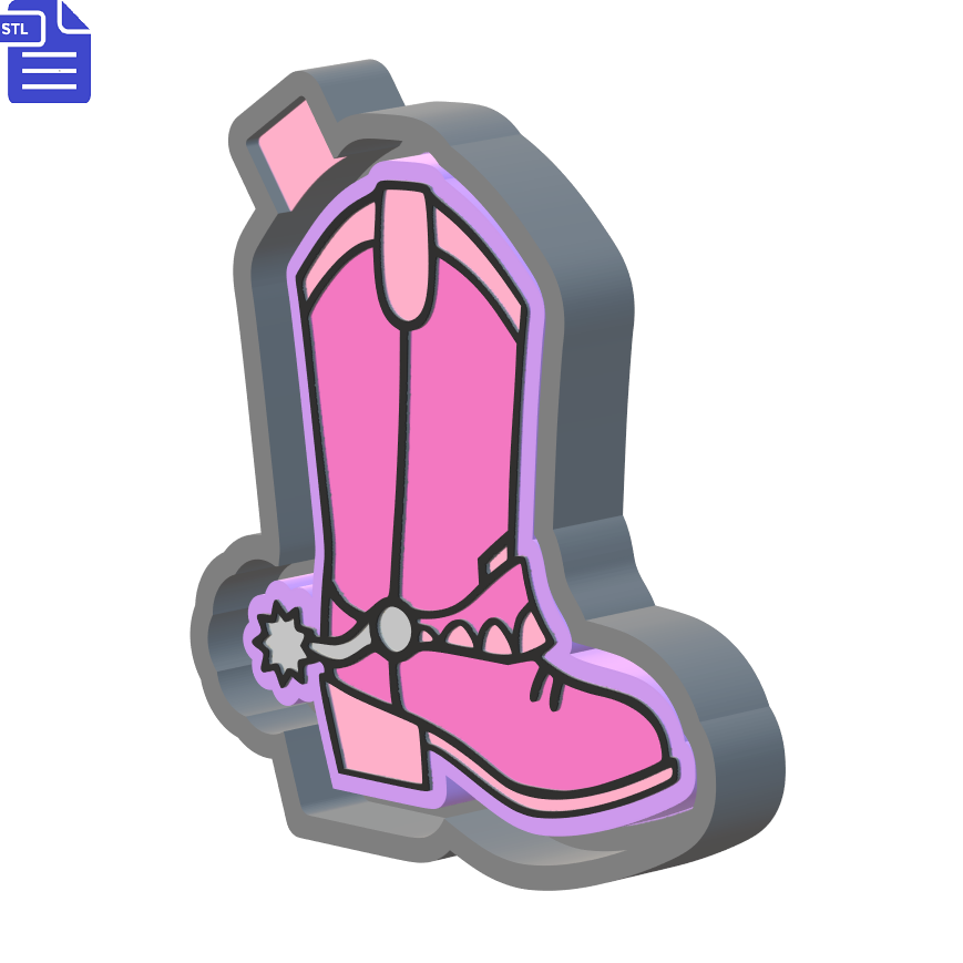 Cowboy Boots Silicone Mold Housing STL File - The Crafts and Glitter Shop