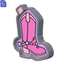 Load image into Gallery viewer, Cowboy Boots Silicone Mold Housing STL File