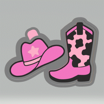 Cowboy Hat & Boots Silicone Mold Housing STL File - The Crafts and Glitter Shop