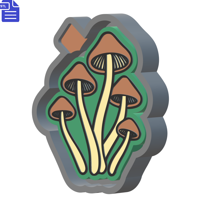 Mushrooms Silicone Mold Housing STL File - The Crafts and Glitter Shop