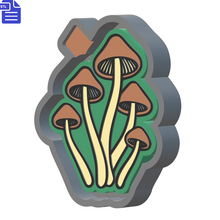 Load image into Gallery viewer, Mushrooms Silicone Mold Housing STL File